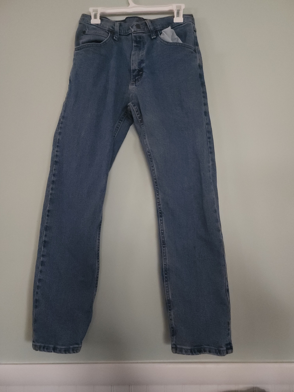Wrangler Straight-Leg Jeans in Blue Denim